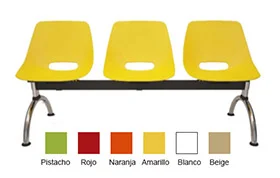 Banqueta Cosmo, Pata Luna, Polipropileno 2, 3, 4, 5 y 6 Cuerpos