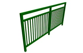 Valla Acero Peatonal Verde, Metálica