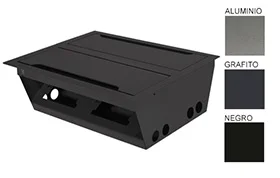 Caja Eléctrica para Mesa de Reunión, Metálica, Doble,Doble Tapa
