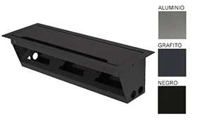 Caja Eléctrica para Mesa de Reunión, Metálica, Triple,1 Tapa