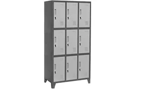 Locker Acero Importado 3 Cuerpos, 9 Casilleros