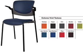 Silla Alice Respaldo Asiento Tapizado con Brazos
